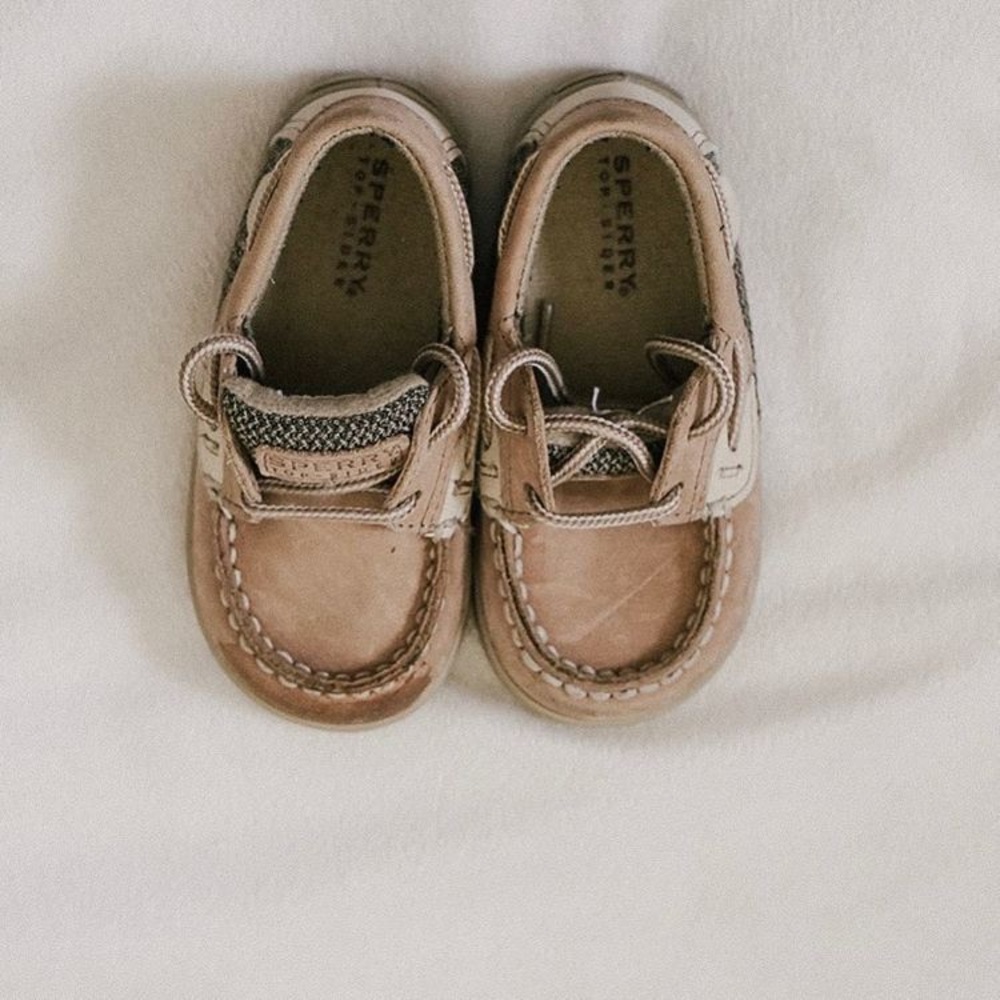 Sperrys little kids blue crib boat shoe